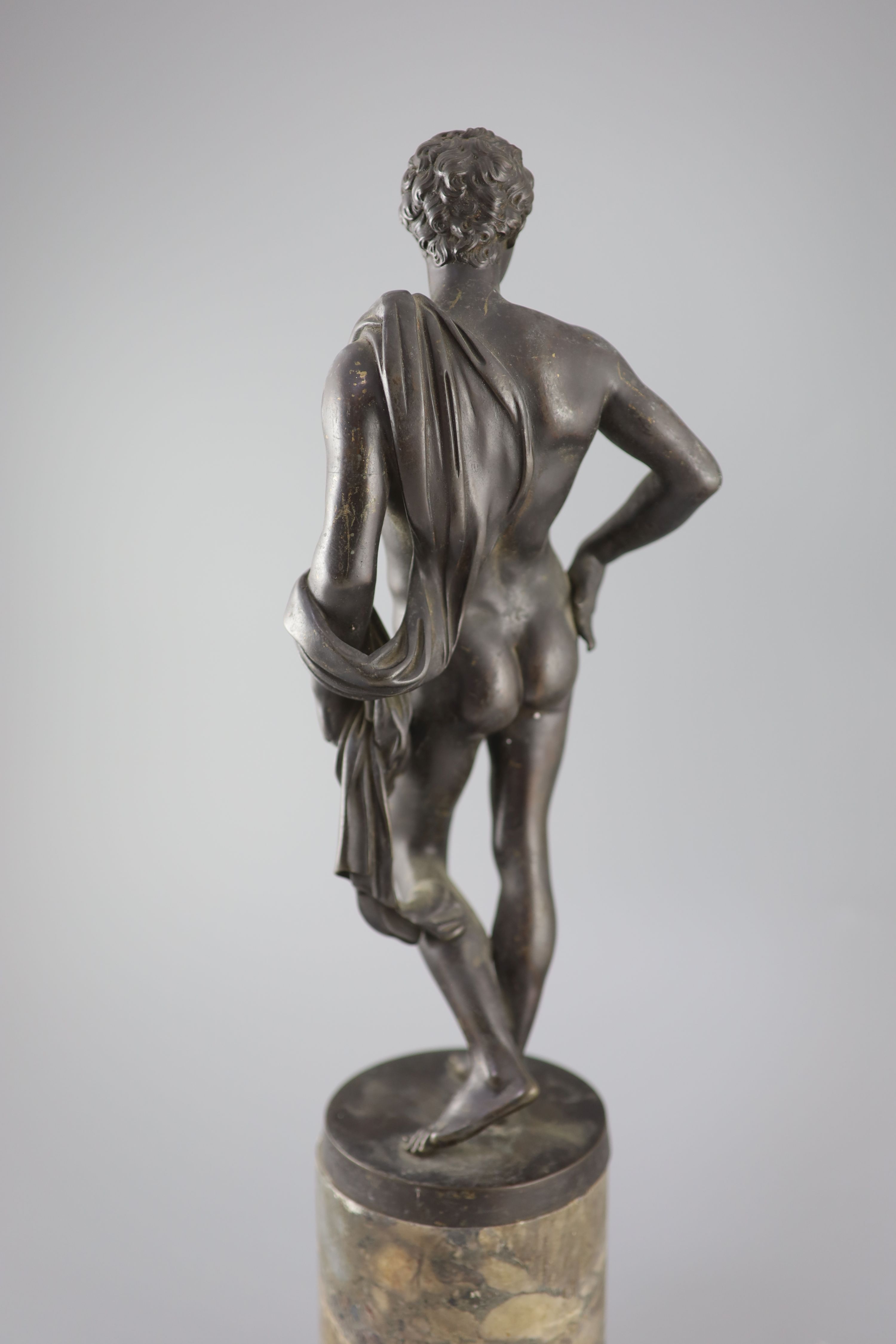 After the Antique, a bronze figure of Apollo?, 19th century, 22.25in.